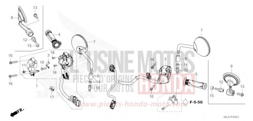 HANDLE SWITCH/MIRROR (CMX1100D/D2/D3) CMX1100DT de 2026